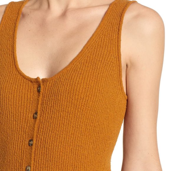 NWT Madewell  Kingston Button Tank in Golden Pecan - Picture 2 of 6